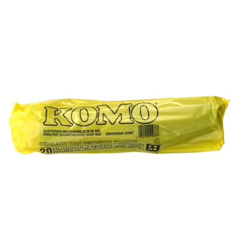 Afvalzak 20x20st Komo grijs Afvalzak 20x20st Komo grijs