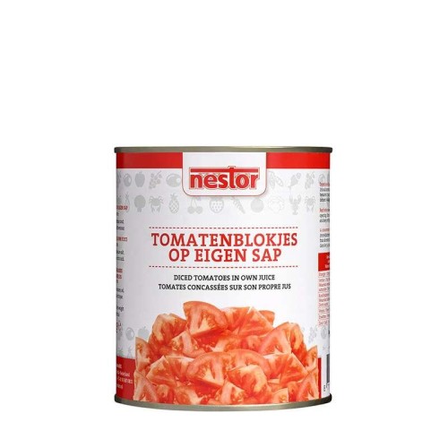 Tomatenblokjes Nestor Chopped (2550gr) Tomatenblokjes Nestor Chopped (2550gr)