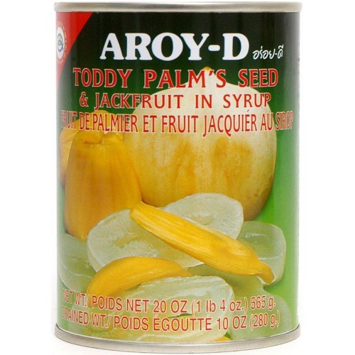 Palm en jacktvruchten in siroop (565gr) Aroy-D
